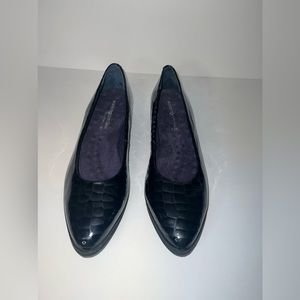 New Walking Cradles Women's leather Bounce Flat in black crocodile ShoeS Sz 12 M